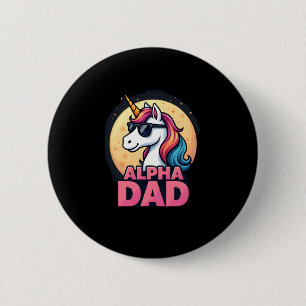 Grappige Eenhoorn Vader Laufey Mannen Vaderdag Ker Ronde Button 5,7 Cm