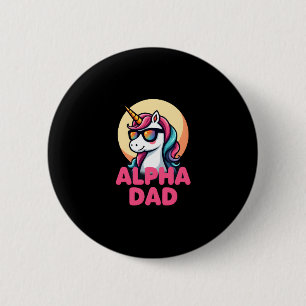 Grappige Eenhoorn Vader Laufey Mannen Vaderdag Ker Ronde Button 5,7 Cm