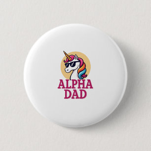 Grappige Eenhoorn Vader Laufey Mannen Vaderdag Ker Ronde Button 5,7 Cm
