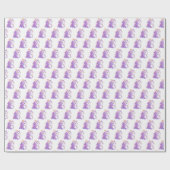 Grappige eenhoorn verjaardag cadeaupapier (Vlak)