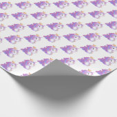 Grappige eenhoorn verjaardag cadeaupapier (Hoek)