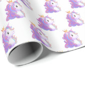 Grappige eenhoorn verjaardag cadeaupapier (Rol Hoek)