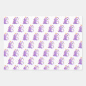 Grappige eenhoorn verjaardag inpakpapier vel (Voorkant)