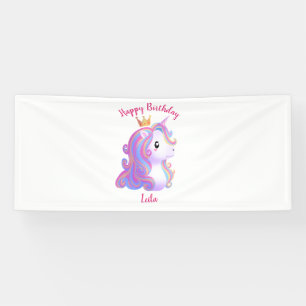 Grappige eenhoorn verjaardag spandoek