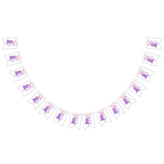 Grappige eenhoorn verjaardag vlaggetjes (Alle)