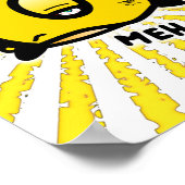 Grappige Eensoog Cartoon “Meh” Poster (Hoek)