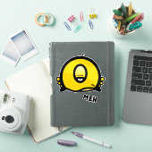 Grappige Eensoog Cartoon “Meh” Sticker (iPad Cover)