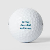Grappige Eenvoudige Golfer "Mayday! Naam is weer e Golfballen (Voorkant)