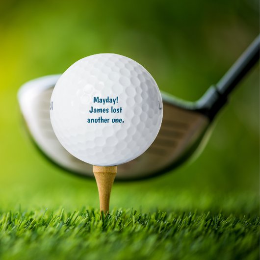 Grappige Eenvoudige Golfer "Mayday! Naam is weer e Golfballen