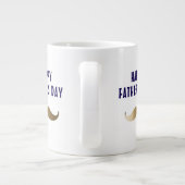 Grappige eenvoudige snor Happy Vaderdag Foto Grote Koffiekop (Achterkant)