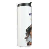 Grappige eenvoudige snor Happy Vaderdag Foto Thermosbeker (Gedraaid links)