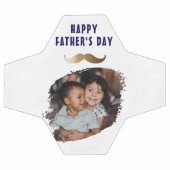 Grappige eenvoudige snor Happy Vaderdag Foto Voetbal (Enkel)