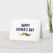 Grappige eenvoudige snor Happy Vaderdag Kaart (Voorkant)