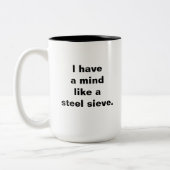 Grappige eenvoudige typografie sarcastisch tweekleurige koffiemok (Links)