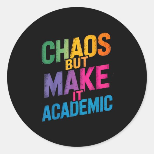 Grappige eerste dag van schoolleraren Gen Z Ronde Sticker (Voorkant)