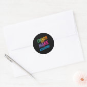 Grappige eerste dag van schoolleraren Gen Z Ronde Sticker (Envelop)