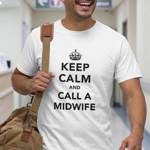 Grappige Eerste Keer Vader Keep Calm Citaat T-shirt