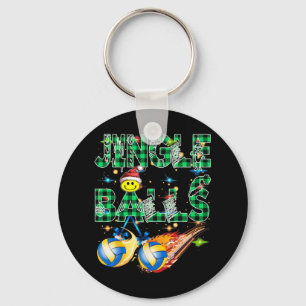 Grappige eerste kerst als papa Jingle volleybal Pa Sleutelhanger