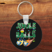 Grappige eerste kerst als papa Jingle volleybal Pa Sleutelhanger (Voorkant)