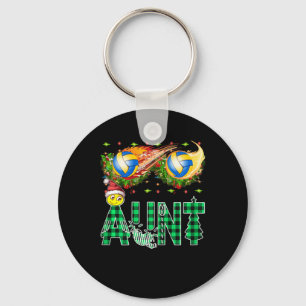 Grappige eerste kerst als tante cool tinsel volley sleutelhanger