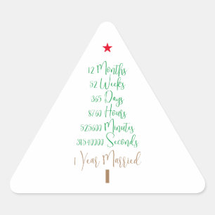 Grappige eerste kerst getrouwd 1 jaar Wed xmas Sticker