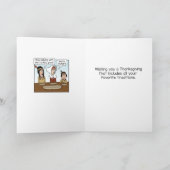 Grappige eerste Thanksgiving-voetbalwedstrijd Feestdagen Kaart (Binnen)