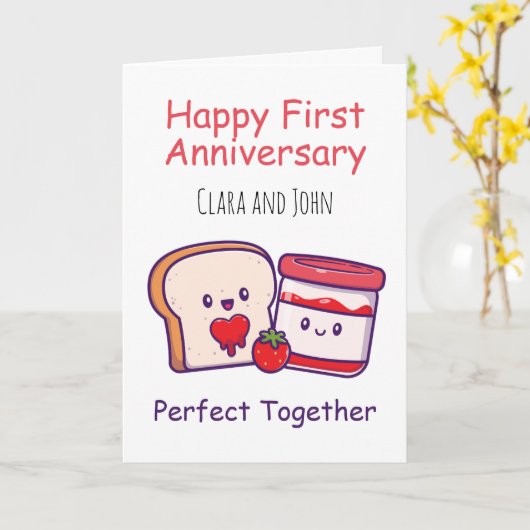 Grappige eerste trouwkaart kaart (Gele Bloem)