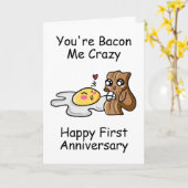 Grappige eerste trouwkaart kaart (Gele Bloem)