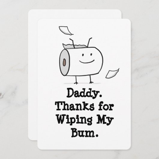 Grappige eerste Vaderdag Kaart uit Baby (Voorkant / Achterkant)