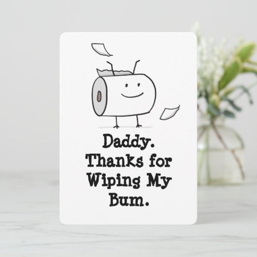 Grappige eerste Vaderdag Kaart uit Baby (Staand voorkant)