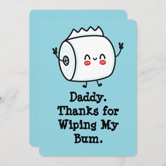 Grappige eerste Vaderdag Kaart uit Baby (Voorkant / Achterkant)