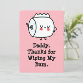 Grappige eerste Vaderdag Kaart uit Baby (Staand voorkant)