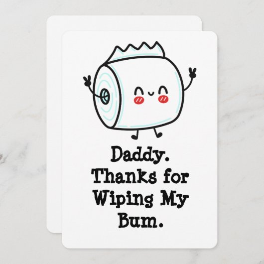 Grappige eerste Vaderdag Kaart uit Baby (Voorkant / Achterkant)