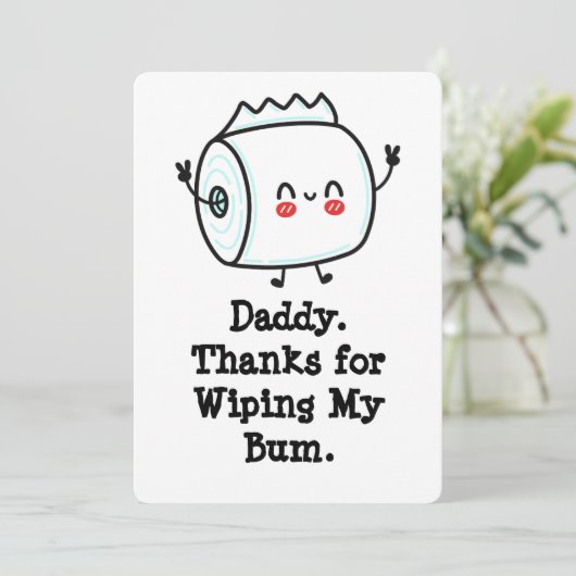 Grappige eerste Vaderdag Kaart uit Baby (Staand voorkant)