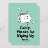 Grappige eerste Vaderdag Kaart uit Baby (Voorkant / Achterkant)