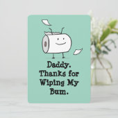 Grappige eerste Vaderdag Kaart uit Baby (Staand voorkant)