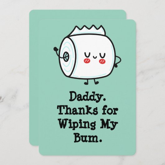 Grappige eerste Vaderdag Kaart uit Baby (Voorkant / Achterkant)