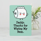 Grappige eerste Vaderdag Kaart uit Baby (Staand voorkant)