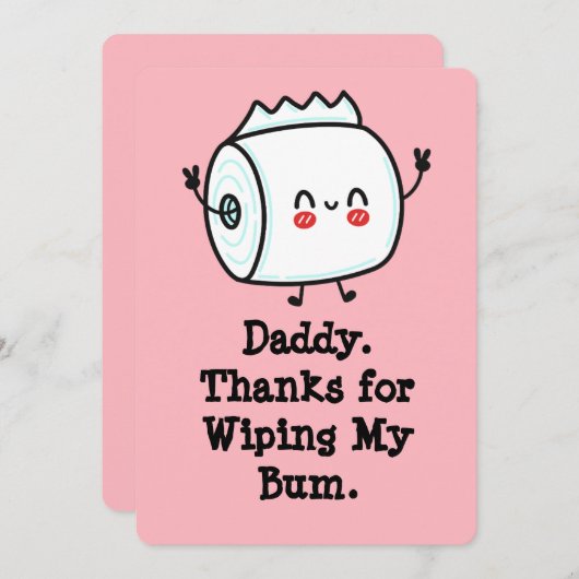 Grappige eerste Vaderdag Kaart uit Baby (Voorkant / Achterkant)