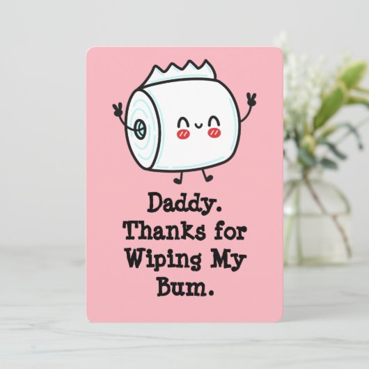 Grappige eerste Vaderdag Kaart uit Baby (Staand voorkant)