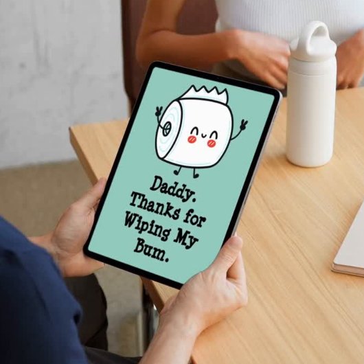 Grappige eerste Vaderdag Kaart uit Baby