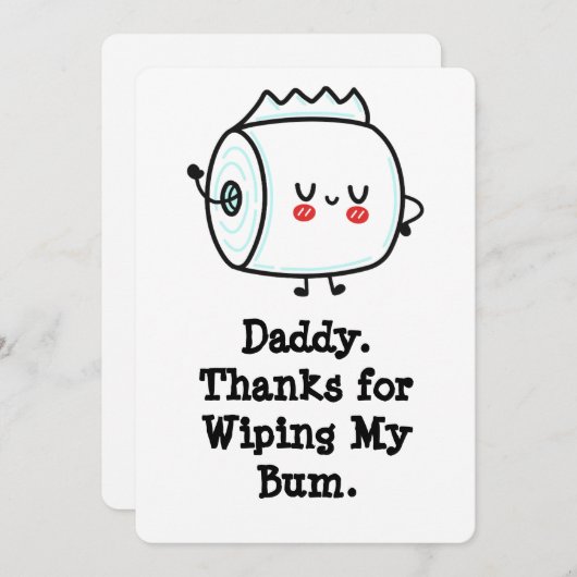 Grappige eerste Vaderdag Kaart uit Baby (Voorkant / Achterkant)