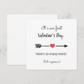 grappige eerste Valentijnsdag als stel Feestdagenkaart (Voorkant / Achterkant)