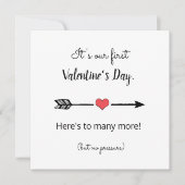 grappige eerste Valentijnsdag als stel Feestdagenkaart (Voorkant)