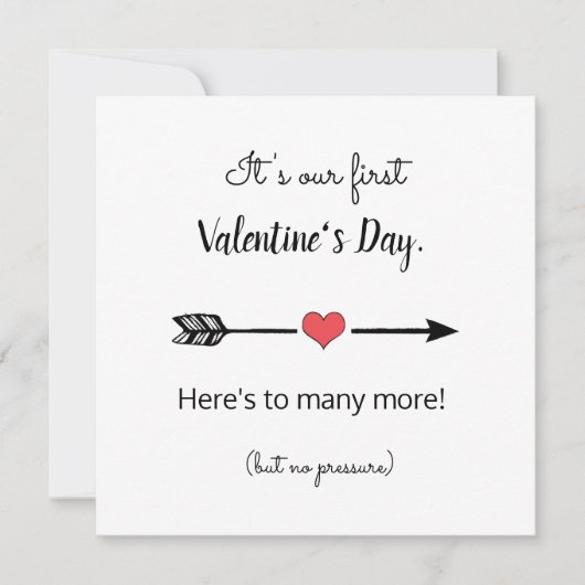 grappige eerste Valentijnsdag als stel Feestdagenkaart (Voorkant)