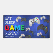 Grappige Eet, Slaap, Game, Herhaal Gamer  Bureaumat (Voorkant)