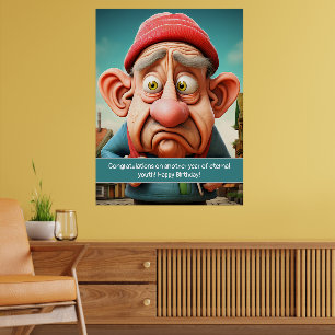 Grappige Eeuwige jeugd mijlpaal Verjaardag Poster
