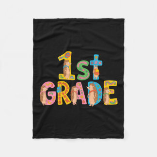 Grappige Egel Eerste Klas Terug Naar School Fleece Deken