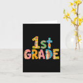 Grappige Egel Eerste Klas Terug Naar School Kaart (Gele Bloem)