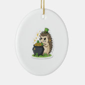 Grappige Egel Feestverstoorder St. Patrick's Dag Keramisch Ornament (Rechts)